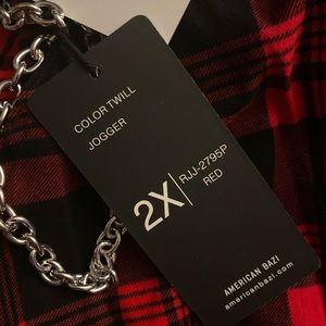 Plaid Red and black twill pants!